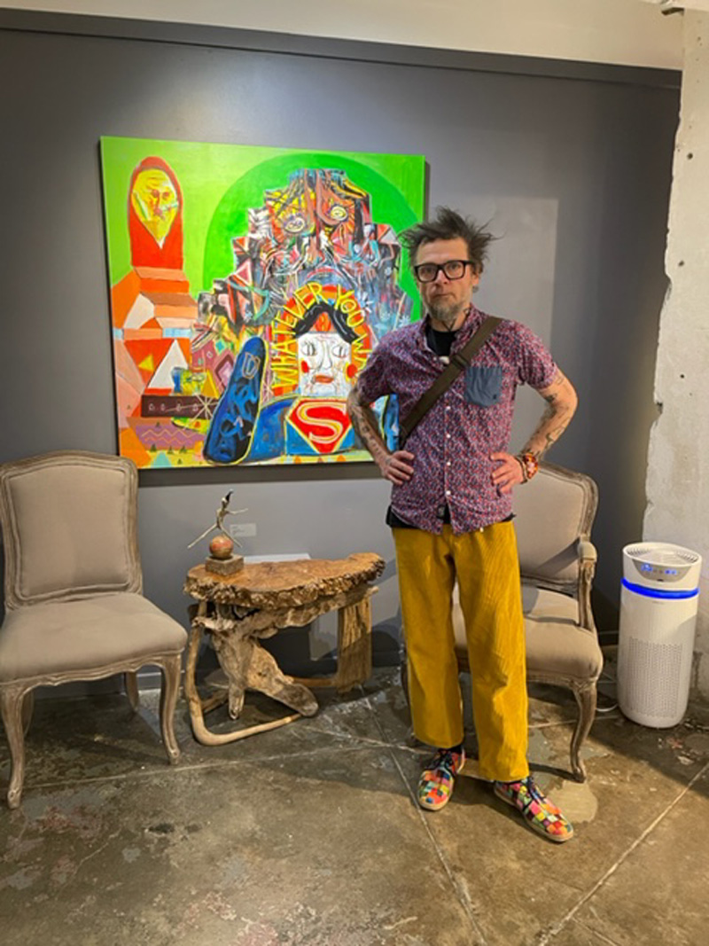 Jesse Reno at his home studio.